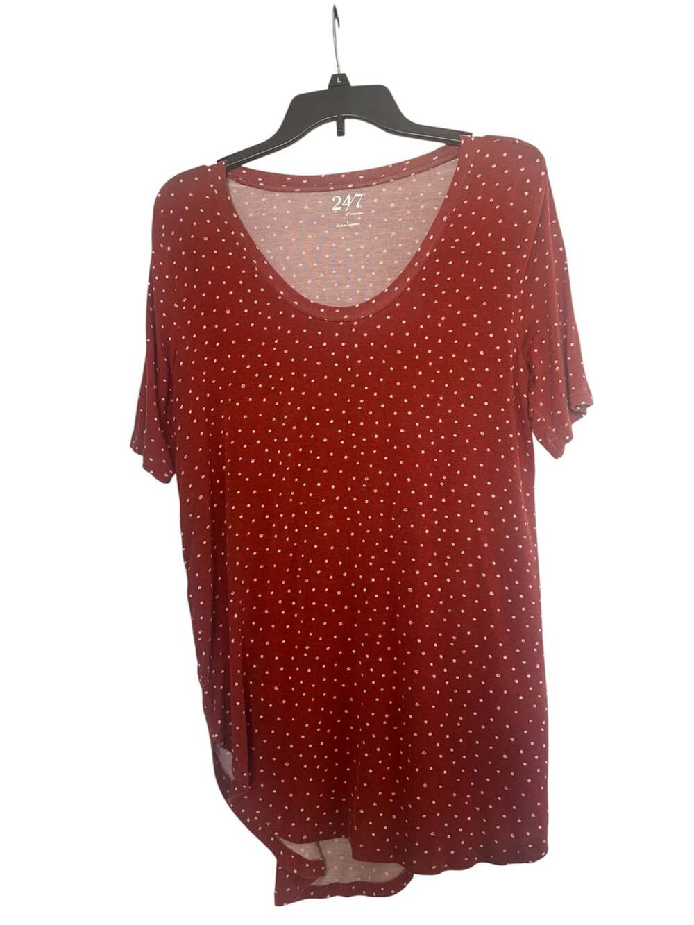 24/7 by Maurices Polka Dot Tunic Tee Size L
